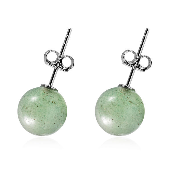 Gr&uuml;ne Aventurin-Ohrringe, 925 Silber rhodiniert ca. 8,00 ct image number 4