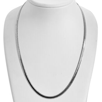 Fischgr&auml;tenkette 45 cm in rhodiniertem 925 Silber