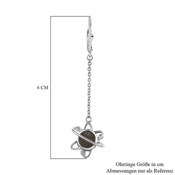 Meteorit und Zirkon Ohrringe - 5,94 ct. image number 5