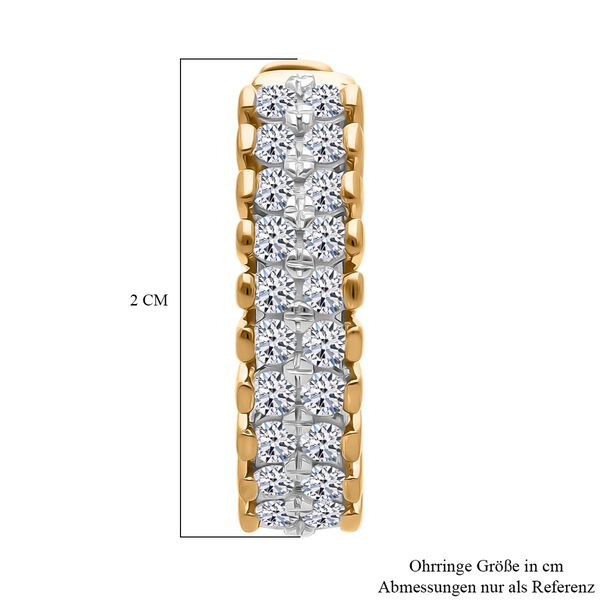 LUXURIANT DIAMOND - Lab Grown Diamant VS-EF SGL zertifiziert Ohrringe 925 Silber 750 Gelbgold Vermeil (10-15 Werktage Lieferzeit) ca. 1.00 ct image number 4
