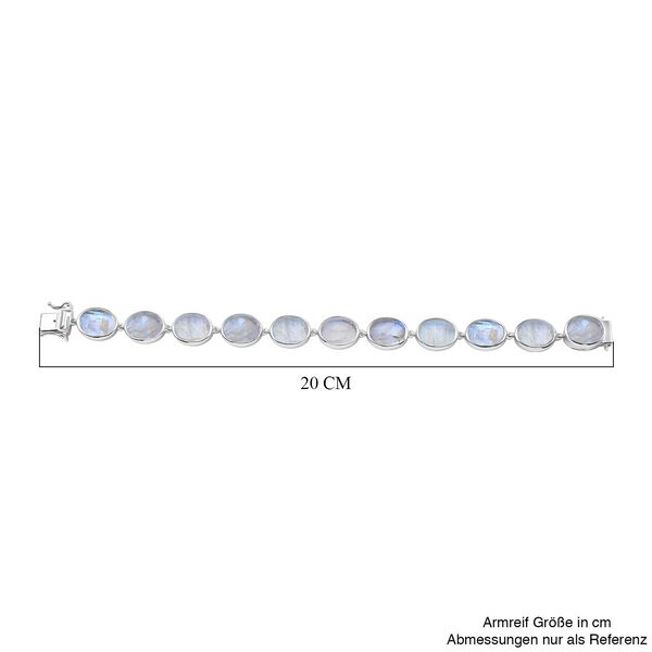 AA Regenbogen Mondstein Armband, 19cm - 55,24 ct. image number 5