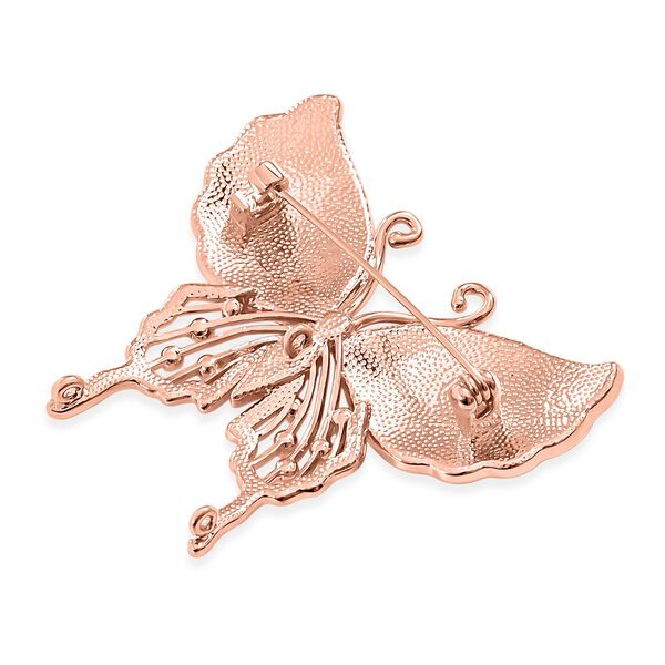  LA MAREY signature 100% silk scarf, "Silk pearl butterfly brooch Material: Silk & alloy  color: off white   Size:" image number 10