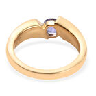 Tansanit Solitär Ring 925 Silber 585 Vergoldet image number 5