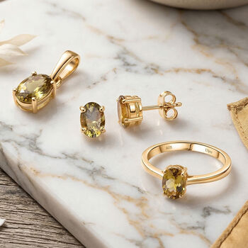 D'Joy nat&uuml;rliches goldenes Tansanit Schmuckset