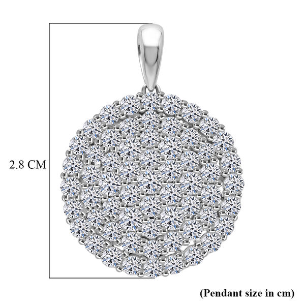 LUXURIANT DIAMOND - Lab Grown Diamant SI-GH Anh&auml;nger 925 Silber Rhodiniert ca. 3,00 ct. image number 5