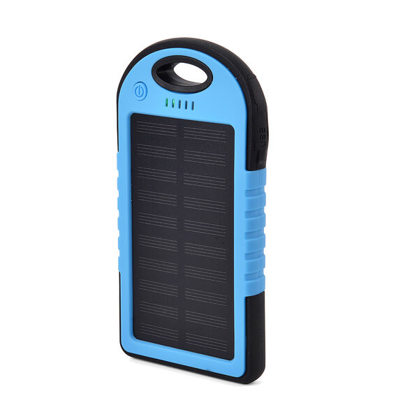 Homesmart Solar Powerbank mit LED-Licht, 14,3&times;7,5cm, Blau image number 5