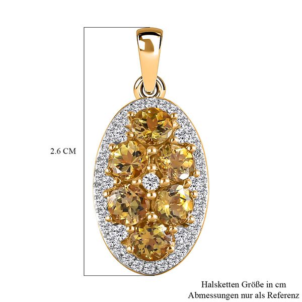 Natürlicher, goldener Tansanit und Zirkon-Anhänger - 2,07 ct. image number 6