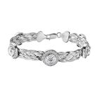 Designer-inspirierter Moissanit Armband ca. 19 cm 925 Silber rhodiniert ca. 6.87 ct