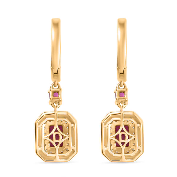 D'Joy afrikanische Rubin und Zirkon Ohrringe - 2,33 ct. image number 5