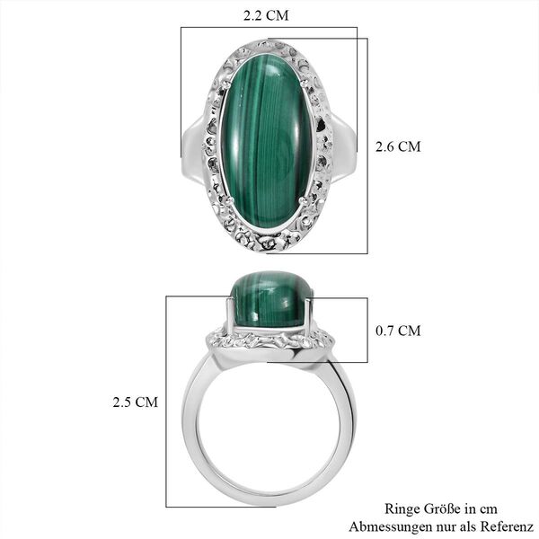 Malachit Ring, Edelstahl (Gr&ouml;&szlig;e 17.00) ca. 15.06 ct image number 7