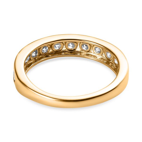 Diamant Half Eternity-Ring, I2-GH (Top-Wesselton) SGL zertifiziert, 585 Gelbgold (Gr&ouml;&szlig;e 18.00) ca. 1.00 ct image number 6