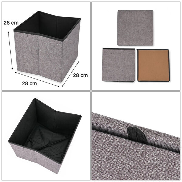 Sitzhocker mit Stauraum, grau image number 5