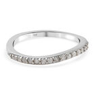 Diamant Ring 925 Silber platiniert (Größe 16.00) ca. 0,21 ct