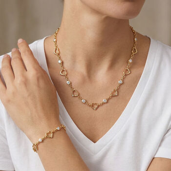 EverTrue Moissanit 19cm Armband und 50cm Halskette