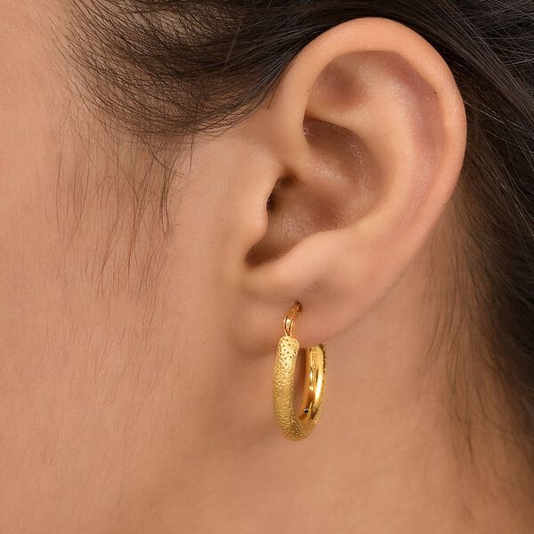 ILIANA Chunky strukturierte Creolen image number 2