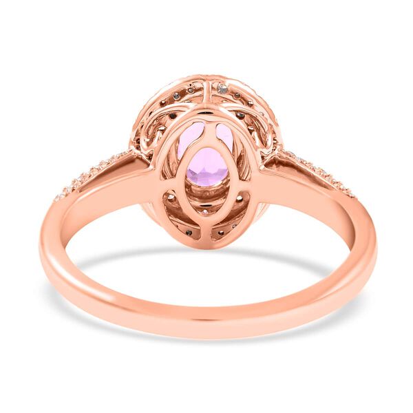 ILIANA AAA Rosa Saphir und SI GH Diamant Ring in 750 Roségold - 1,40 ct.  image number 8