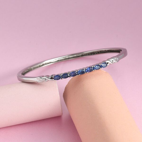 Masoala Saphir (Fissure gefüllt) Armreif,  ca. 19 cm, Edelstahl, ca. 2.47 ct image number 2