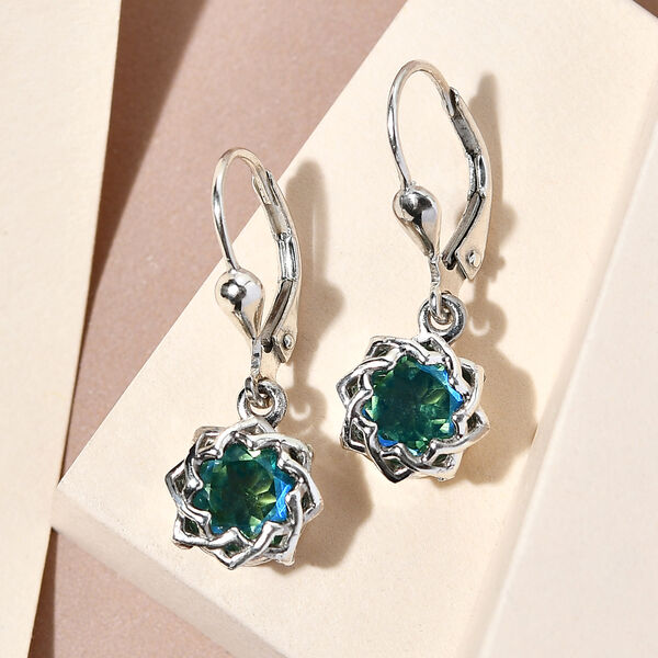 Pfau Triplett Quarz Ohrh&auml;nger 925 Silber platiniert ca. 2,72 ct&nbsp; image number 2