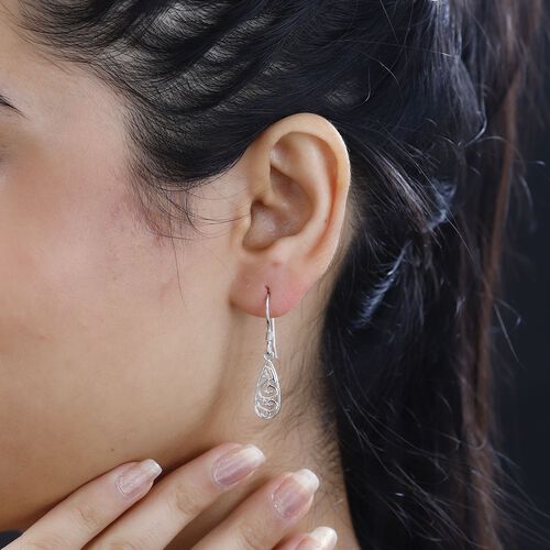 Ohrhänger, 925 Silber platiniert image number 3