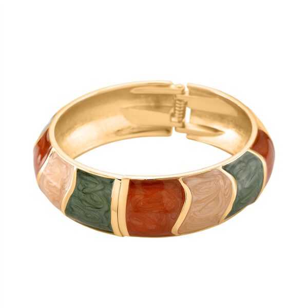 Emaille-Armreif, geometrischen Design, ca. 18 cm, Mehrfarbig image number 4