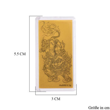 Pixiu Goldfolie in 999 Gold, 100mg, 5,5x3cm