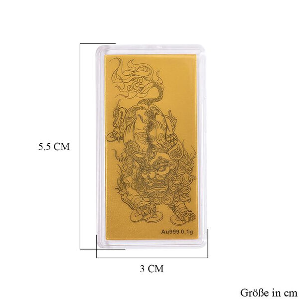 Pixiu Goldfolie in 999 Gold, 100mg, 5,5x3cm image number 3