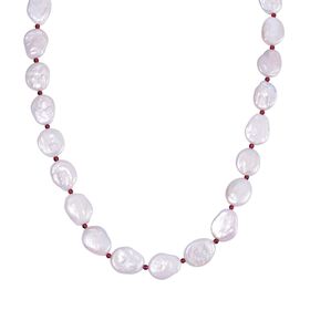 Weiße Keshi Perle flexible Halskette, 45 cm, ca. 15.00 ct