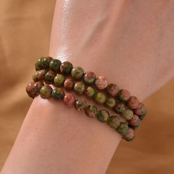 Unakite Armband, 18 cm - 30 ct.