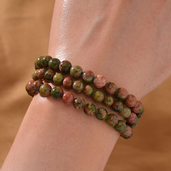 Unakite Armband, 18 cm - 30 ct. image number 2