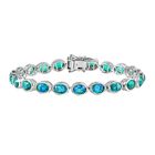 Pfau Quarz Triplette Armband ca. 19 cm 925 Silber rhodiniert ca. 19.45 ct