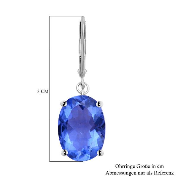 Farbwechsel Fluorit-Ohrringe, 925 Silber rhodiniert ca. 14,08 ct image number 5