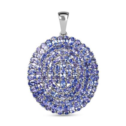Tansanit Anh&auml;nger, 925 Silber rhodiniert ca. 19.56 ct