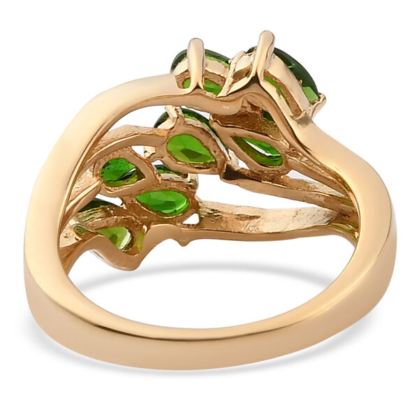 Nat&uuml;rlicher Chromdiopsid Ring 925 Silber vergoldet  ca. 1,59 ct image number 6