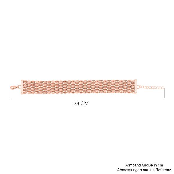 Reiner Edelstahl IP Rosa Plattierung Armband ca. 19 cm + 3.5 cm Extender, ca. 20,50g image number 6