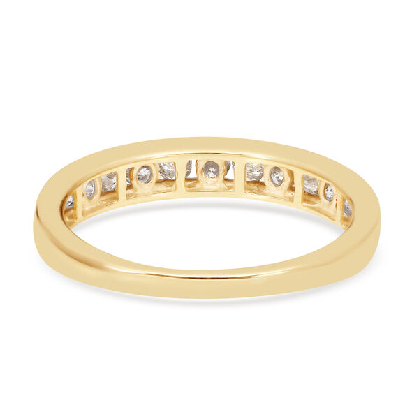Diamant Half Eternity-Ring, SGL zertifiziert I2-I3 G-H, 375 Gelbgold  ca. 0,50 ct image number 6