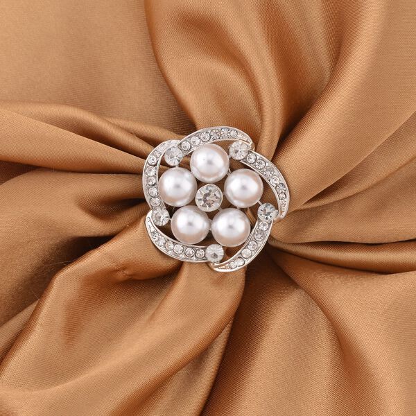 Kristall Kunstvoller Schalring, Kunststoff Perle image number 2