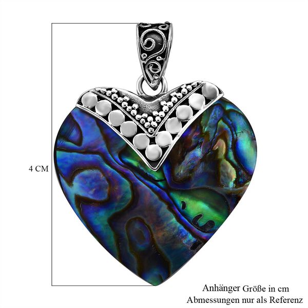 Royal Bali Collection- Abalone Muschel Herz Anhänger- 1 Karat image number 5