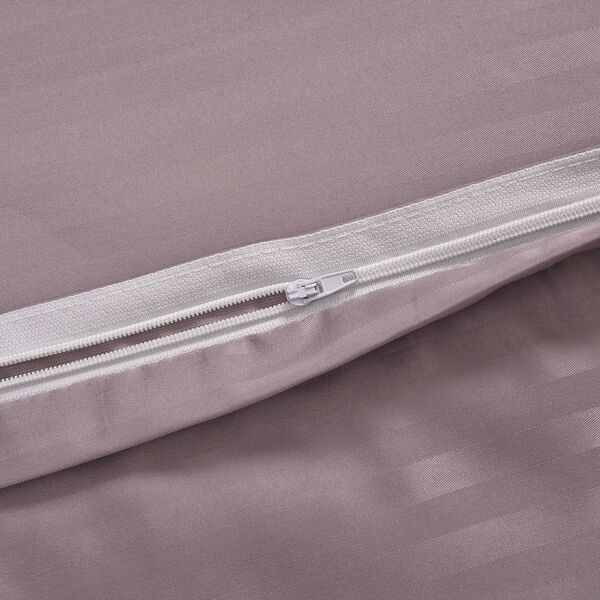 Bettw&auml;sche-Set aus 80% Baumwolle mit Satin-Streifen, 135 x 200 cm und 80 x 80 cm, Lavendel image number 3