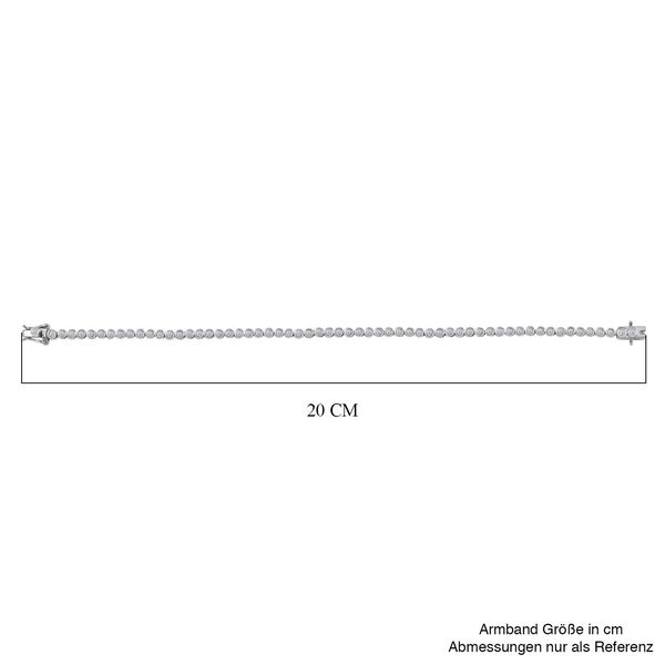 LUXURIANT DIAMOND - Lab Grown Diamant SI-GH SGL zertifiziert Armband ca. 19 cm 925 Silber rhodiniert ca. 2.00 ct image number 5