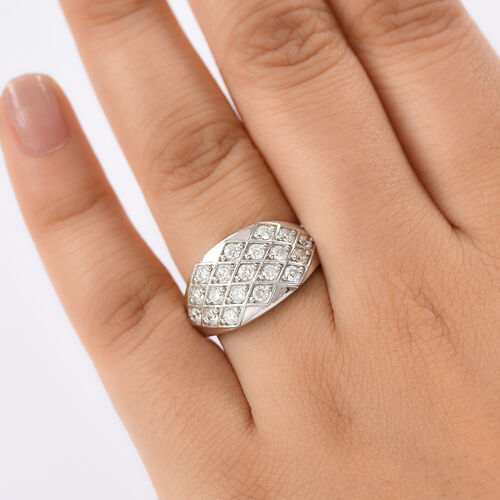 Lab Grown Diamant SI Ring 925 Silber rhodiniert (Größe 18.00) ca. 1,01 ct image number 3