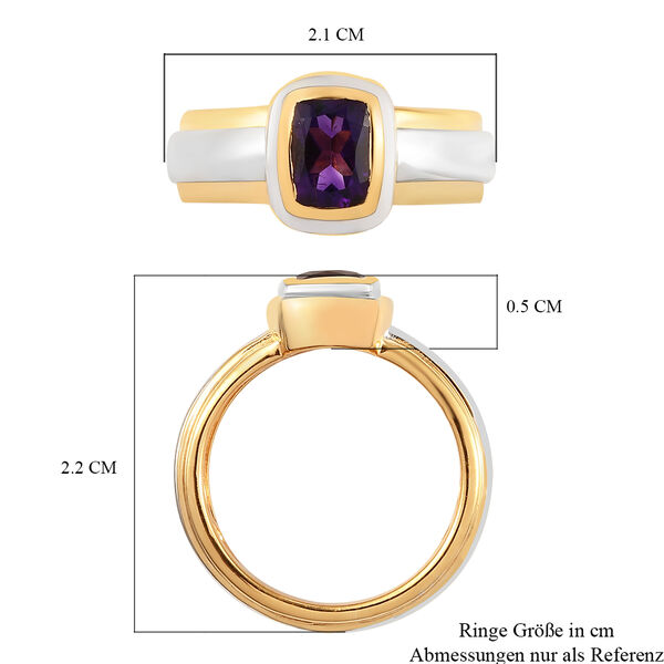 Lusaka Amethyst Ring 925 Silber Bicolor  ca. 0,85 ct image number 7