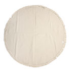 Handgewebter Teppich aus 100% Baumwolle, 150 cm Durchmesser, Mandala Schwarz image number 5