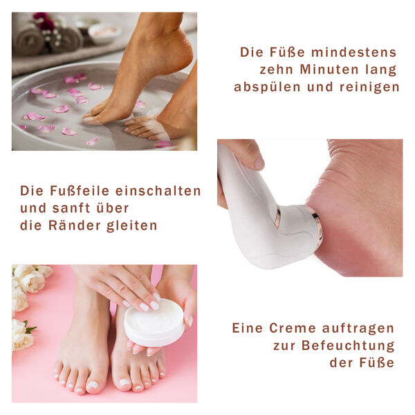 Wiederaufladbarer Hornhautentferner, drei Arten von Schleifk&ouml;pfen image number 2