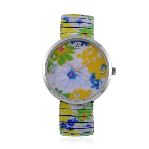 STRADA Armbanduhr - Blumen-Design, Japanisches Uhrwerk, Stahlgehäuse, elastisches Edelstahlarmband, wasserresistent image number 0