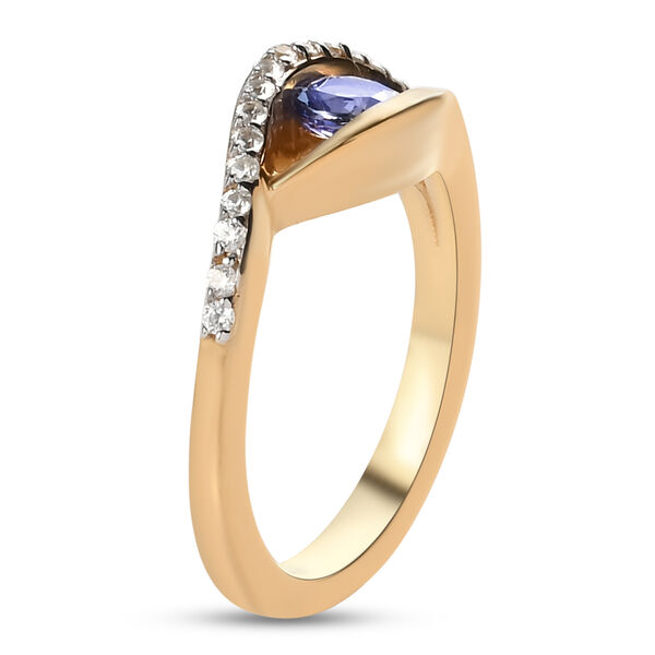 Tansanit und Zirkon Ring - 0,57 ct. image number 5