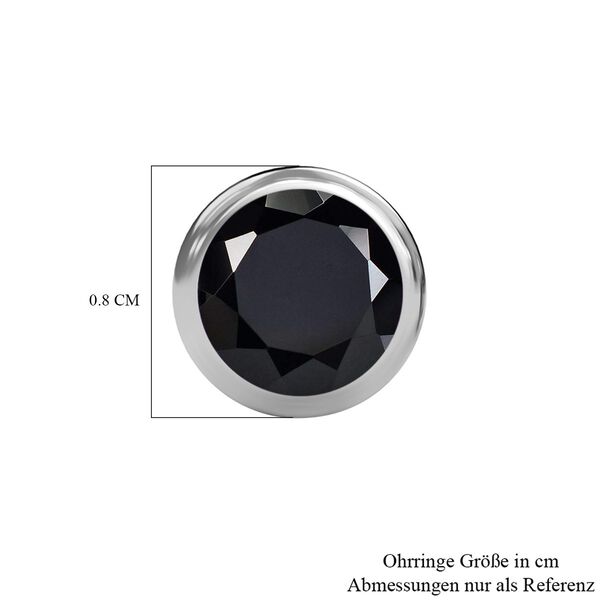 Schwarze Spinell Ohrringe, 925 Silber ca. 2,22 ct image number 5
