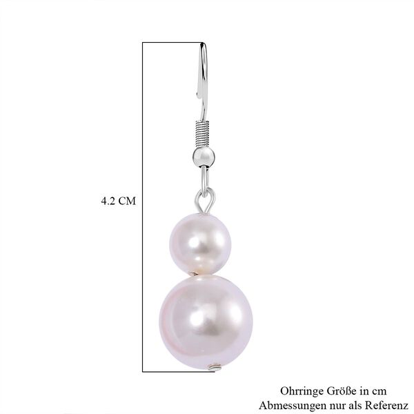 Weiße Muschelkernperle Ohrringe image number 5