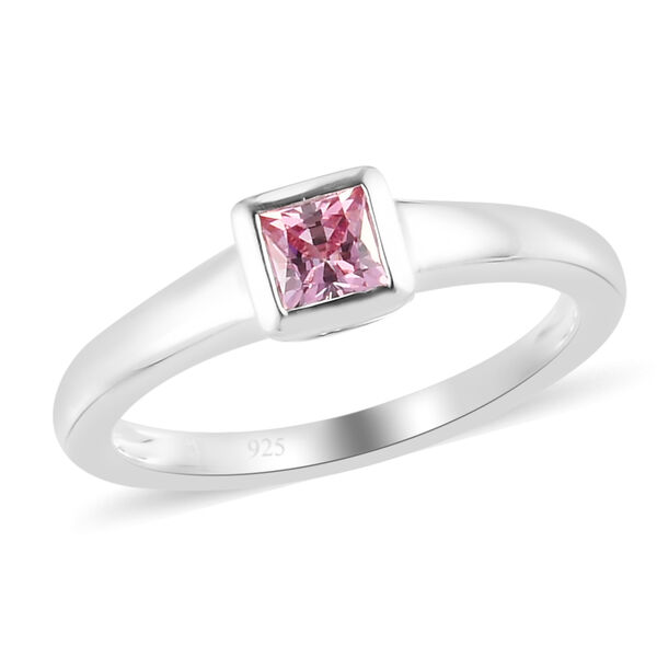 LUSTRO STELLA - feinster, Purpur-Rosa Zirkonia Solit&auml;r-Ring, 925 Silber image number 4