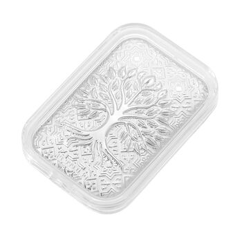 999er Platin-Folie mit Lebensbaum-Motiv, 300mg, 4,6x3,3cm