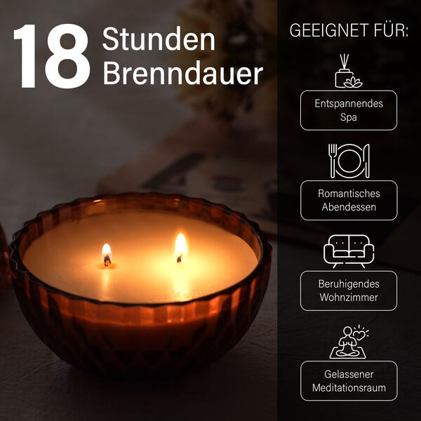 The 5th Season: Premium-Kollektion: Duftkerze im Glas, 20h Brenndauer, Amber image number 4